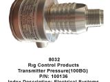 Rıg Control Products Transmitter Pressure(100BG)