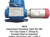 Instrument Housing Type XD-180 For Csa Class 1 – 8034